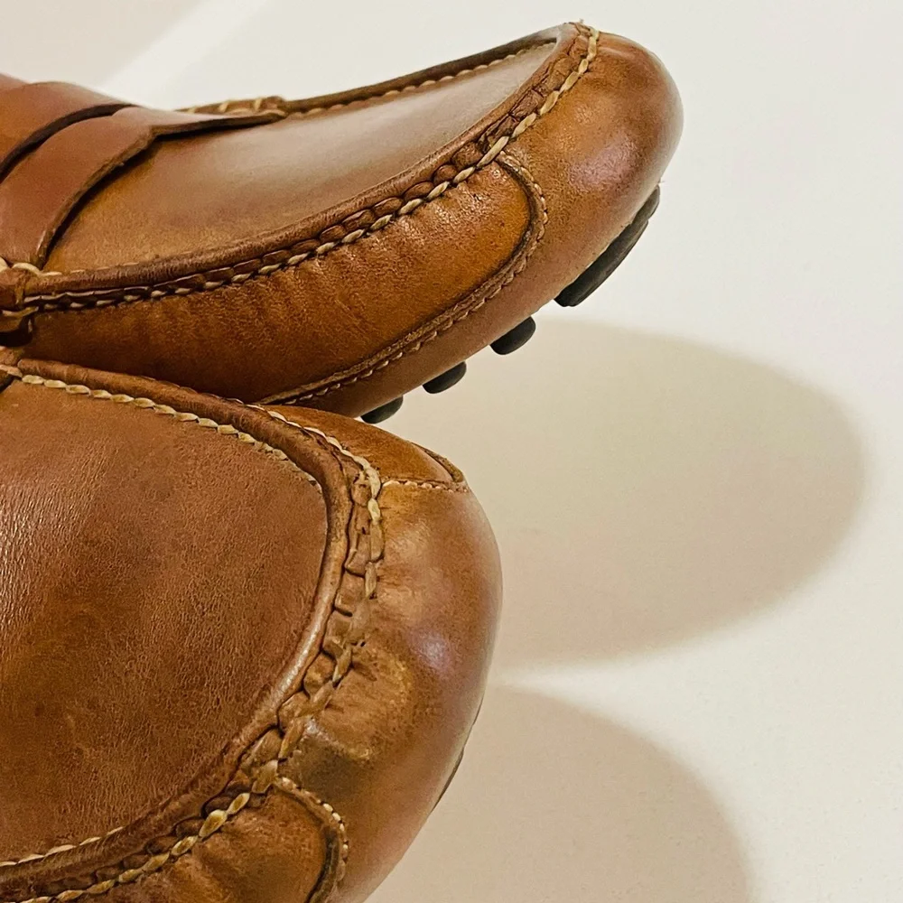Cole Haan British Tan Leather Driving Loafers